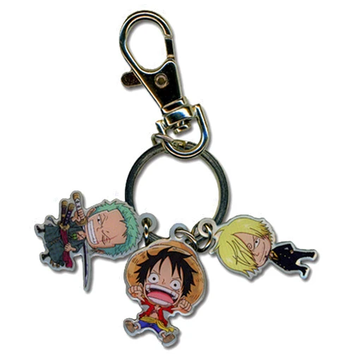 Great Eastern Entertainment One Piece Luffy, Zoro & Sanji Metal Keychain