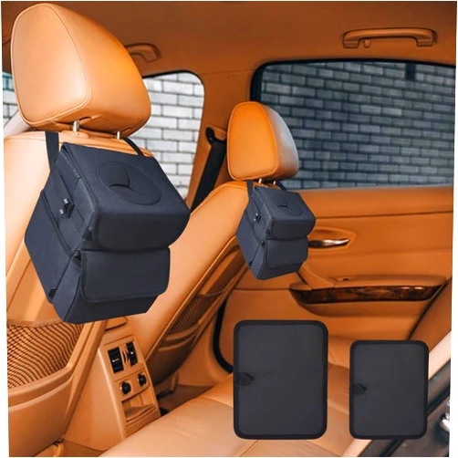 ILLINOS Car Trash Can, Waterproof with lid (2 pcs) Combined Size Trash Can, Suitable for Car, Home, Office Storage Multi-Purpose Trash Can, Car Interior Accessories