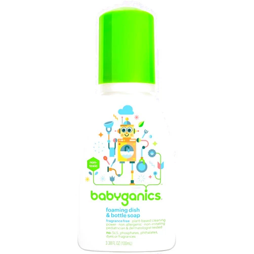 Babyganics Foaming Dish & Bottle Soap - Fragrance Free - 3.38 oz
