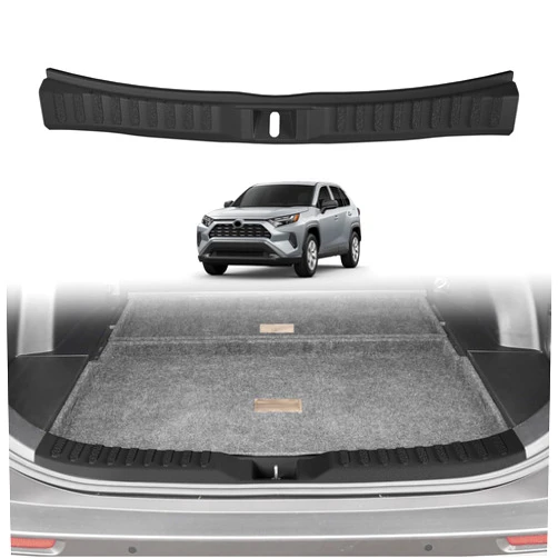 BestEvMod for 2019-2025 RAV4 Upgrade Rear Bumper & Trunk Sill Cover Protector Bumper Guards Compatible with Toyota RAV4 2025 2024 2023 2022-2019