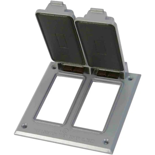 Greenfield Made in The U.S.A. C2GFI2PS Series Weatherproof Electrical Outlet Box Cover, Gray