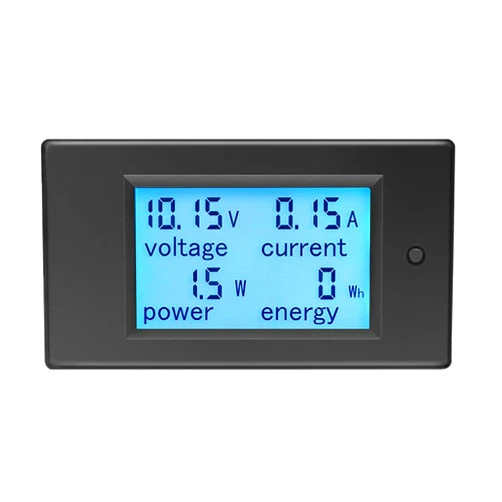 KETOTEK Amp Volt Watt Kwh Meter Tester Panel Digital 4 in 1 Ammeter Voltmeter Multimeter 12V DC 6.5-100V 20A, Voltage Current Power Energy Usage Monitor LCD Display Car Motorbike Solar