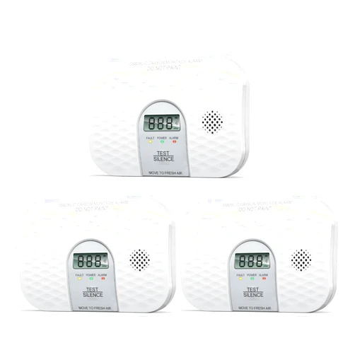Andyssey Carbon Monoxide Detectors, Portable CO Detector with Digital Display, ETL Listed Carbon Monoxide Alarm for Travel, Home & Hotel Room, 3 Packs