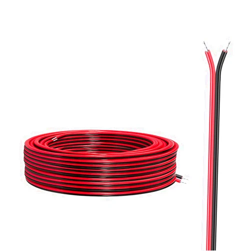 Evertine 65.6ft Extension Cable, 2pin 22AWG Wire Cord for Led Strips, Red Black Copper Stranded Wire for Pontoon Boat Kayak Navigation Bow Lights