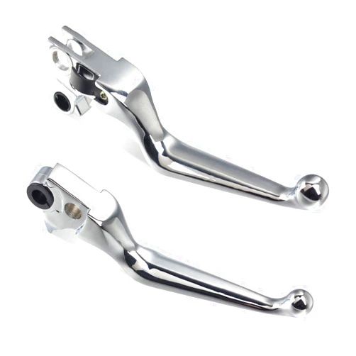 NTHREEAUTO Chrome Brake Clutch Lever Motorcycle Hand Levers Compatible with Harley Sportster 883 1200 Dyna Touring Road King Heritage Softail Fat Bob