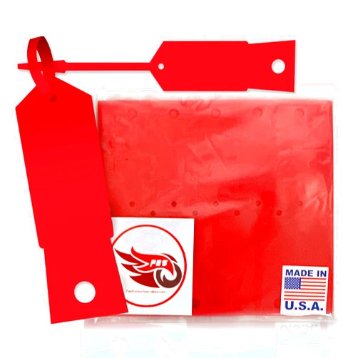 FESCO Red Self-Locking Arrow Key Tags (50 per Pack) Size 4 1/2
