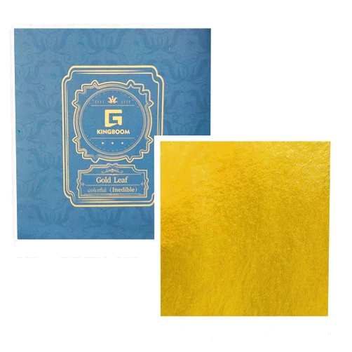 KINGBOOM G KINGBOOM 12 Color Gold Leaf Sheets - Gold, Pack of 100, 3.15in for Crafting, DIY Projects, Painting and Decoration.