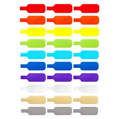 Wrap-It Storage - Cable Labels, Medium, Multi-Color (30-Pack) Write On Cord Labels, Wire Labels, Cable Tags and Wire Tags for Cable Management and Identification
