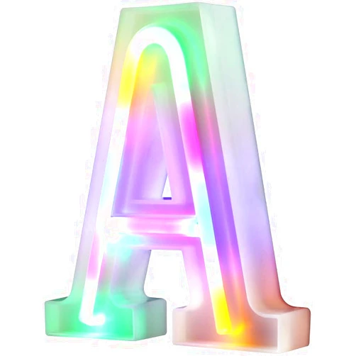 YOU GLOW GIRL Letter Neon Sign,Colorful Light Up Letters,Battery/USB Operated,for Birthday Wedding Party Christmas Room Decorations (A)