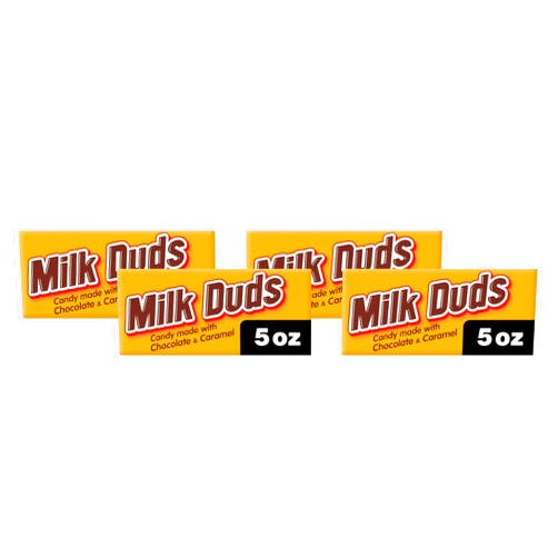 MILK DUDS Chocolate and Caramel Candy Box, 5 Oz (Pack of 4)