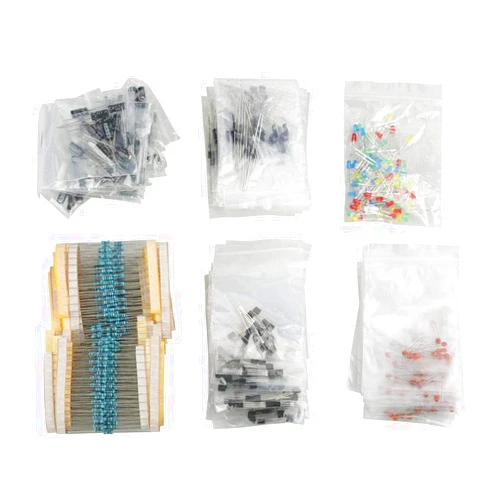 Walfront 1390pcs Electronic Components Kit Assortment includes 100 LEDs +100 Diodes +170 Transistor +120 Electrolytic Capacitors + 600 Resistors + 300 Ceramic Capacitors