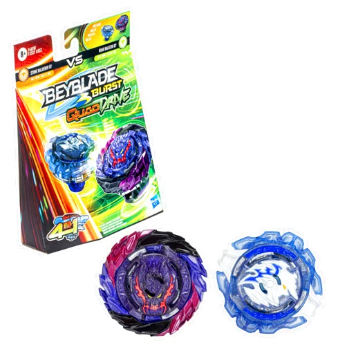 PJ Masks Hasbro Beyblade Burst QuadDrive Roar Balkesh B7 and Stone Balderov B7 Spinning Top Dual Pack - 2 Battling Game Top Toy for Kids Ages 8 and Up