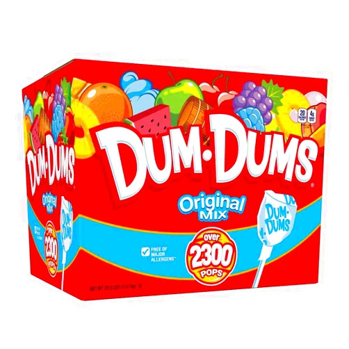 Dum Dums Original Mix 2,300 count Box- All-Time Classic Flavors - Lollipops Bulk, Bulk Suckers, Individually Wrapped - Bulk Candy for Any Occasion!