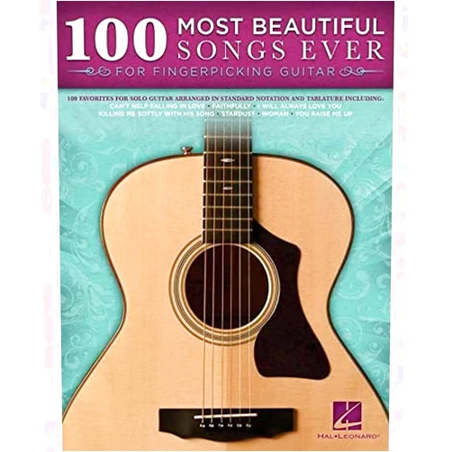 Various 100 Most Beautiful Songs Ever For Fingerpicking Guitar