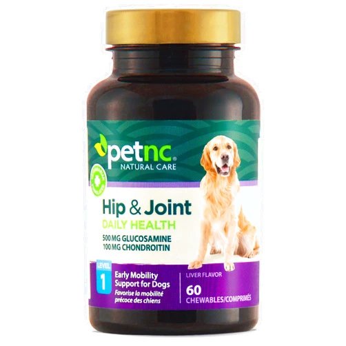 Petnc Natural Care Hip and Joint Health Early Mobility Chewables for Dogs, 60 Count (27478)