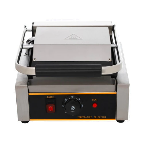 JAJADAH Panini Press Grill, Commercial Sandwich Maker, Electric Stainless Steel Sandwich Maker for Hamburgers/Steaks & Bacons (1800W)