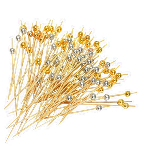 FuXing Cocktail Sticks Swizzle Picks for Fruit Sandwiches Barbeque Snacks etc Natural Bamboo Skewers for Coffee Drink Stir Stick 12 CM