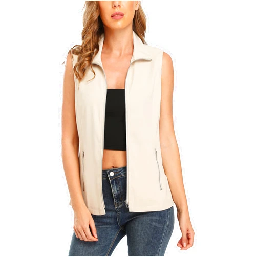 MISS MOLY Vests For Women Casual Lightweight Full-Zip Military Vest Golf Sleeveless Jacket with Pockets