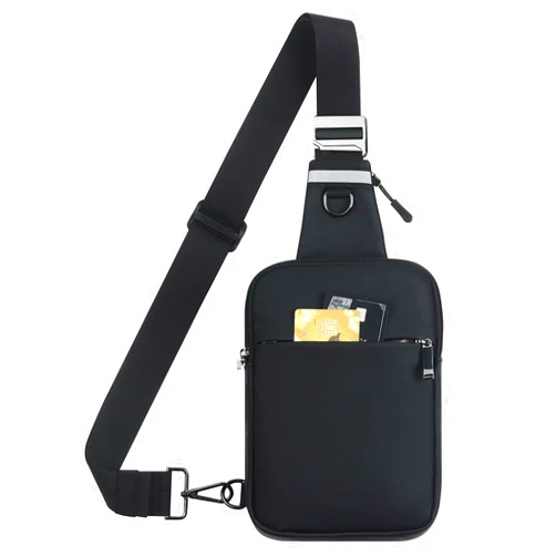 VADOO Mini Sling Bag with Multiple Pocket, Small Crossbody Bag with RFID Blocking for Women and Men, Lightweight Casual Phone Sling Shoulder Chest Bag for Travel