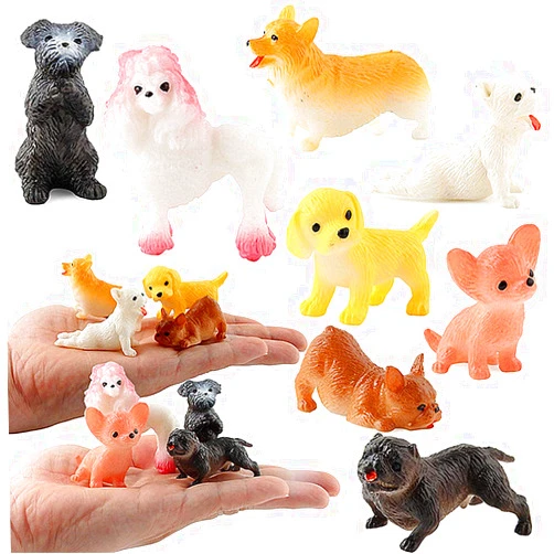 YUCAN 8PCS Dog Figures Toys Playset for Kids, Birthday Christmas Easter for Girls Boys, Decorations for Cakes (Dog)