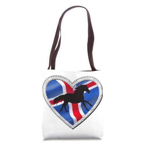 Isländer Pferde Reiter Geschenk Icelandic Horse Riding Horse Rider Heart Tote Bag