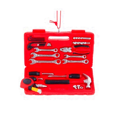 Kurt Adler Resin Classic Tool Box Case Ornament