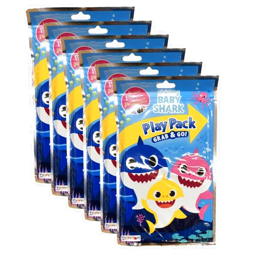 Baby Shark Crayon & Sticker Grab n Go Play Pack Bulk - 6 Pack