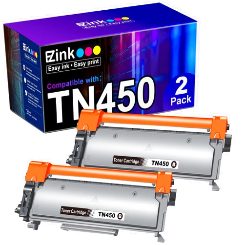 E-Z Ink (TM Compatible Toner Cartridge Replacement for Brother TN450 TN420 TN-450 TN-420 Compatible with HL-2270DW HL-2280DW HL-2230 MFC-7360N MFC-7860DW DCP-7065DN Intellifax 2840 2940 (2 Black)