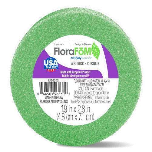 FloraCraft FloraFōM Disc 1.9 Inch x 2.8 Inch Green