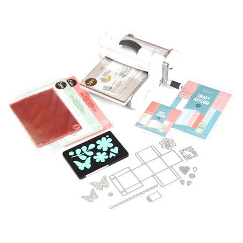Sizzix Big Shot Plus Starter Kit 660341 Manual Die Cutting & Embossing Machine for Arts & Crafts, Scrapbooking & Cardmaking, 9” Opening