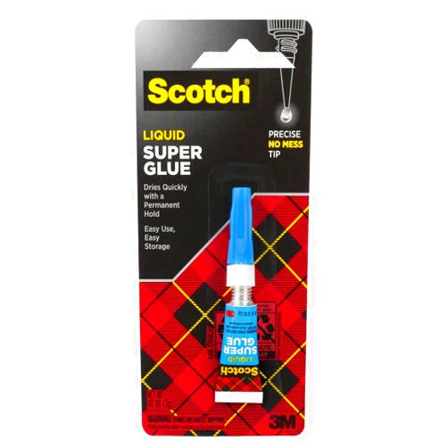 Scotch Super Glue Liquid, .07 oz, 1-Pack, Fast Drying Liquid Formula (AD118D)