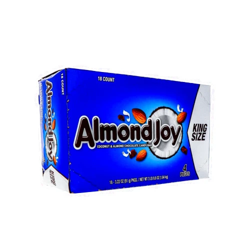 Sweet Savora ALMOND JOY Coconut and Almond Chocolate King Size Candy Bar 3.22 oz Bar (18 Count)