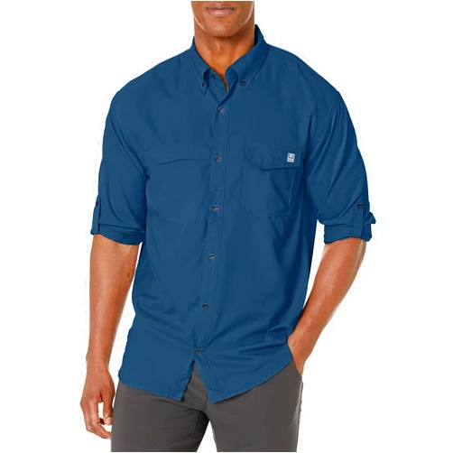 HUK Men's Tide Point Long Sleeve Shirt | Performance Button Down