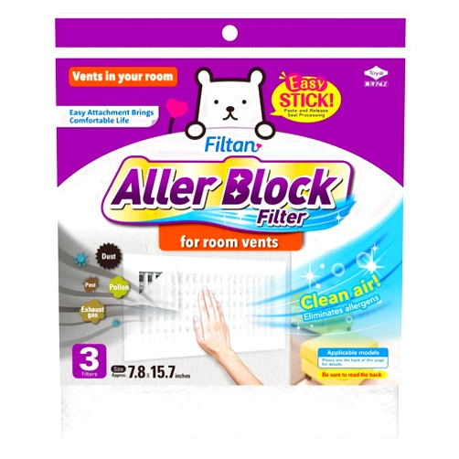 FILTAN Adhesive Anti-Allergenic Air Vent Filters - 3 Pieces, 7.8’’x 15.7’’, Made in Japan