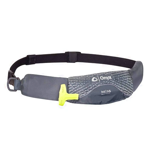 Onyx M-16 Manual Inflatable Belt Pack, U.S. Coast Guard Approved, Low Profile, Compact Design, Approved for users 16 years and older; and over 80 pounds; fits up to 52” waist