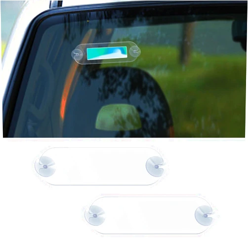 WINUERK 2PCS EZ Pass Holder, Transponder Holder, EZ Pass Velcro Strips with Adhesive and Strong Suction Cups, Toll Pass Windshield Mount Easy to Install and Remove, Universal for All Major Toll Passes