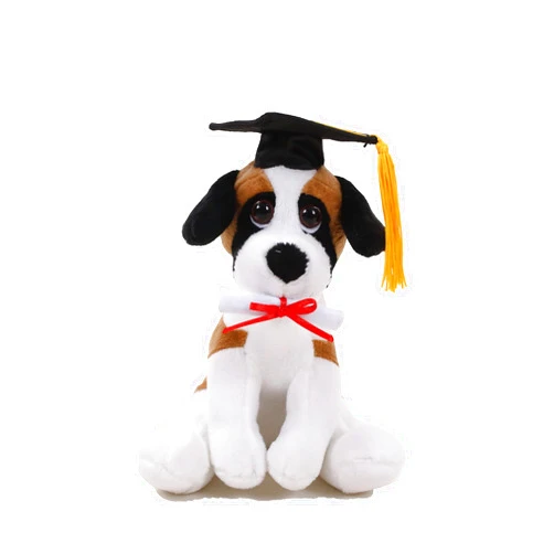 Plushland Cuddly Dog Toy, Graduation Cap and Diploma Stuffed Animal Plush Toys, for Graduation Day 8 Inch (Beagle)