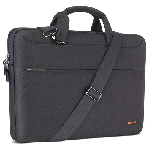 DOMISO 14 inch Laptop Bag Business Briefcase Water-resistant Notebook Messenger Shoulder Bag for 14