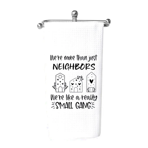 WCGXKO Neighbor Gift Kitchen Towel, Waffle Weave, Floral, Polyester and Polyamide Blend, Like a Really Towel