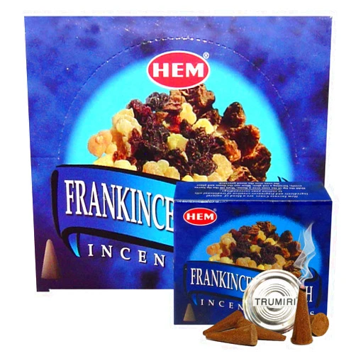 TRUMIRI Frankincense and Myrrh Incense Cones and Cone Incense Burner Bundle Insence Insense Hem Incense