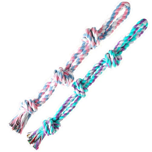 XIGOU Dog Rope Toys 2 Pcs Indestructible Dog Toys, Dog Chew Toys for Aggressive Chewers, Tough Puppy Teething Chew Toys for Boredom, Dental Cleaning Tug of War Dog Toy, Great for Small to Large Breed