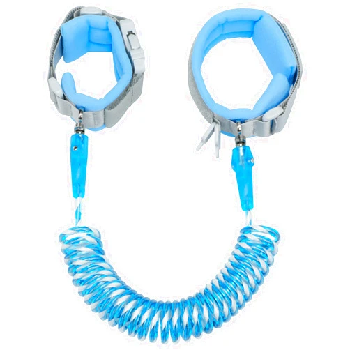 Dr.meter Kids Leash for Toddler, Reflective Anti Lost Wrist Link with Key & Lock, 8.2ft Safety Wristband Child Walking Harness for Supermarket Mall Airport Amusement Park Zoo Travel, Blue