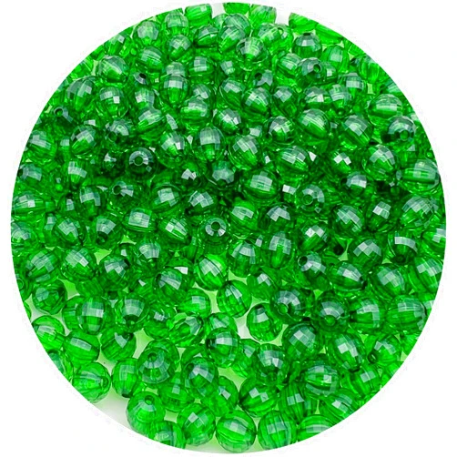 Daiyifiy 420PCS 8MM Round Crystal Acrylic Beads Crystal Faceted Beads Spacer Beads for DIY Crafts Jewelry Making, Bracelets Necklaces Wind Chimes Suncatchers Loose Gemstones(62-Dark Green)