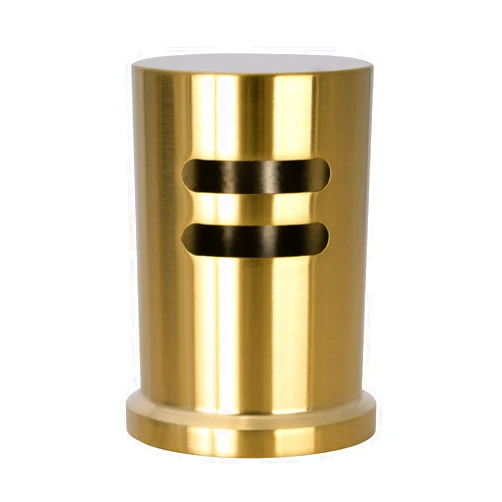 Akicon Brushed Gold Solid Brass Finish Kitchen Dishwasher Air Gap Cover Only, Air Gap Cover for Replacement, Skirted-OH79109BTG