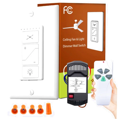 GREENBELL Ceiling Fan Remote Control Kit, Universal Ceiling Fan Remote Control Kit, Ceiling Fan Wall Switch UC9050T, Compatible with Hunter Hampton Bay