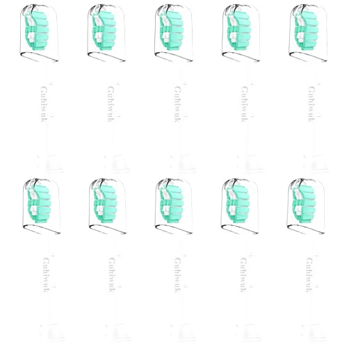 Guhiwuk Designed for Philips Sonicare Replacement Heads, Replacement Brush Heads Compatible with Phillips Sonicare Click-on Sonic Electric Toothbrush, 10 Pack