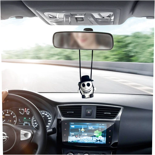 YYS.BD Car Swinging Ornament Rear View Mirror Accessories Hanging Cute Anime Rearview Pendant Decoration Interior for Gardening Man Woman Charms Aesthetic Decor Decorations (DMKLT-GJ)