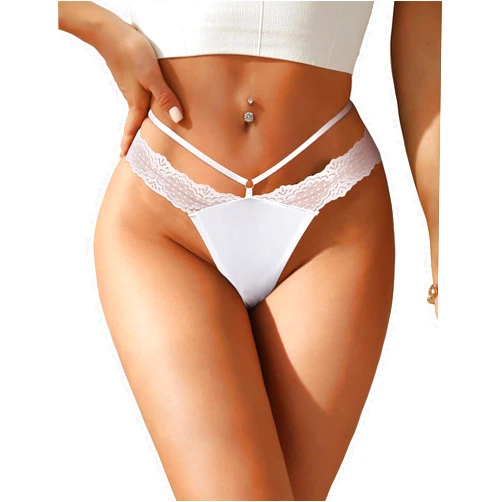 ohyeah Womens Seamless Thongs Underwear Cheeky Lace Panties Sexy G-String Thongs for Women Cotton Crotch Tangas Panties S-XXL