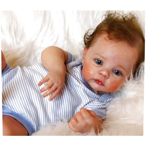 Anano Realistic Reborn Baby Toddler Boy 19 Inch Weighted Real Reborn Babies That Look Real and Feel Real Life Like Baby Dolls Newborn Reborn Silicone Baby Doll Girl
