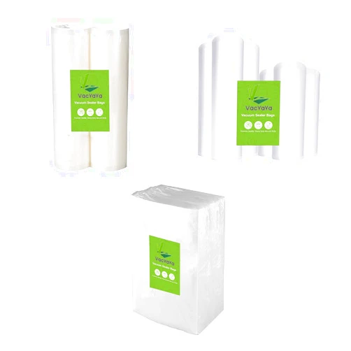 VacYaYa Vacuum Sealer Bags Rolls with BPA Free and Heavy Duty,Commercial Grade Vaccume Seal Bags Rolls Work with Any Types Vacuum Sealer
